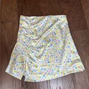 white fox floral skirt